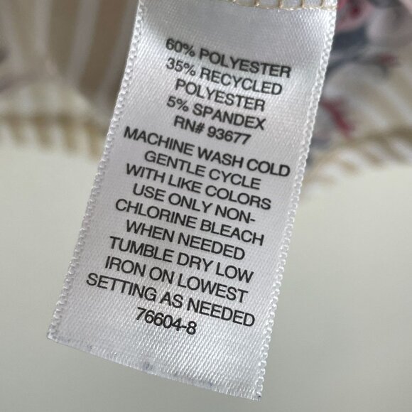 Liz Claiborne Womens Plus XXL Floral Stripe Tunic Top Stretch Short Sleeve Shirt - Picture 4 of 9